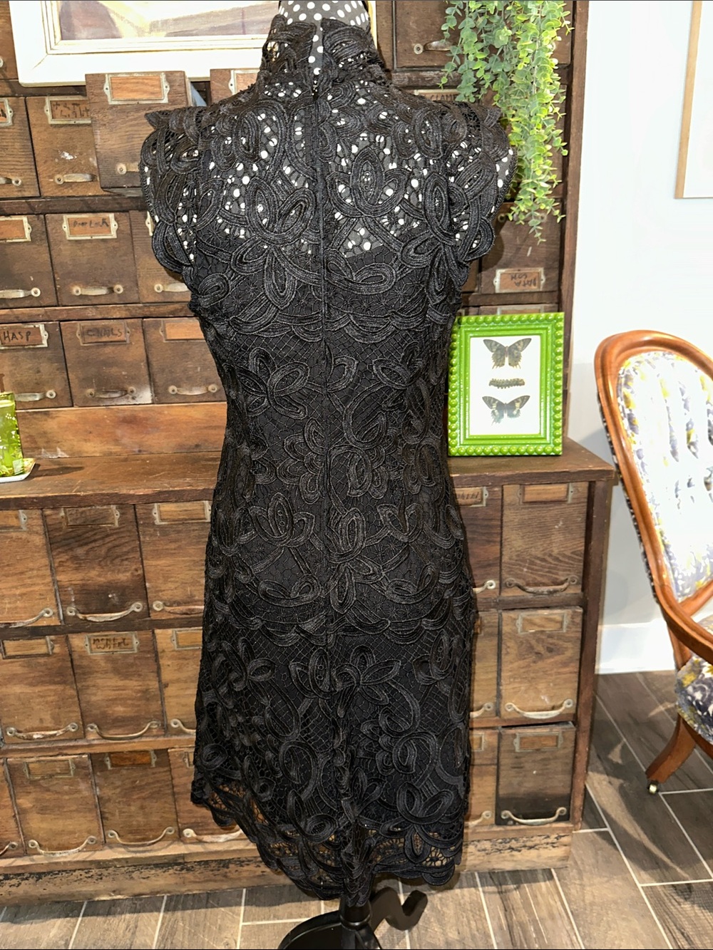 Laundry By Shelli Segal Black Lace Cocktail Dress - Picture 3 of 7